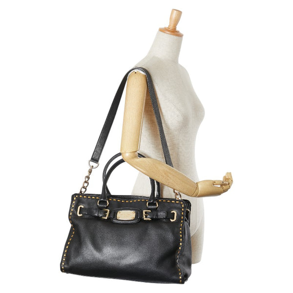 マイケルコース ハンドバッグ ショルダーバッグ２WAY ブラック レザー レディース Michael Kors 【中古】