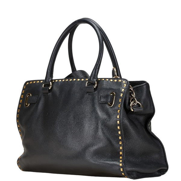 マイケルコース ハンドバッグ ショルダーバッグ２WAY ブラック レザー レディース Michael Kors 【中古】