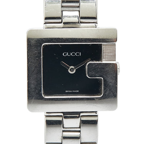 グッチ Gウォッチ 腕時計 3600L クオーツ ブラック文字盤 ステンレススチール レディース GUCCI 【中古】