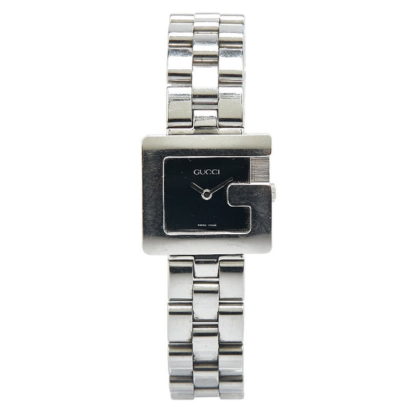 グッチ Gウォッチ 腕時計 3600L クオーツ ブラック文字盤 ステンレススチール レディース GUCCI 【中古】
