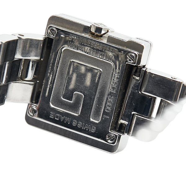 グッチ Gウォッチ 腕時計 3600L クオーツ ブラック文字盤 ステンレススチール レディース GUCCI 【中古】