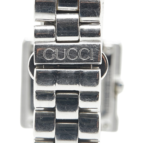 グッチ Gウォッチ 腕時計 3600L クオーツ ブラック文字盤 ステンレススチール レディース GUCCI 【中古】