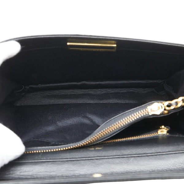 ヴァレンチノ ロゴ ハンドバッグ ブラック レザー レディース Valentino 【中古】