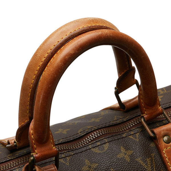 ルイ ヴィトン モノグラム キーポル50 ボストンバッグ ショルダーバッグ M41426 ブラウン PVC レザー レディース LOUIS VUITTON 【中古】