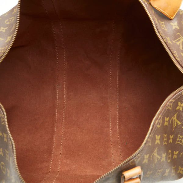 ルイ ヴィトン モノグラム キーポル50 ボストンバッグ ショルダーバッグ M41426 ブラウン PVC レザー レディース LOUIS VUITTON 【中古】