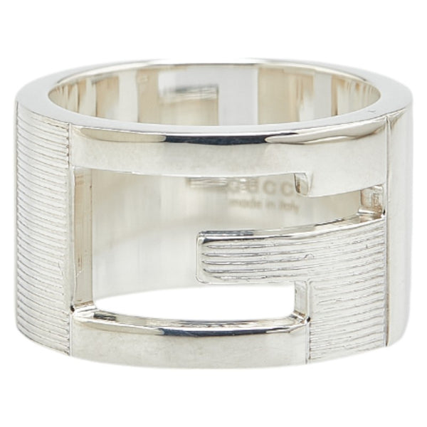 グッチ カットアウトＧ Gロゴ リング 指輪 #11 SV925 シルバー レディース GUCCI 【中古】