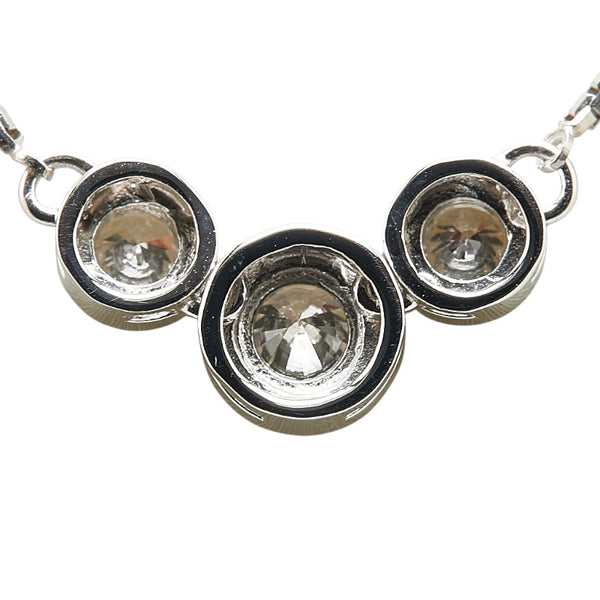 Pt850 プラチナ ダイヤ0.50ct ベネチアン チェーン ネックレス レディース 【中古】