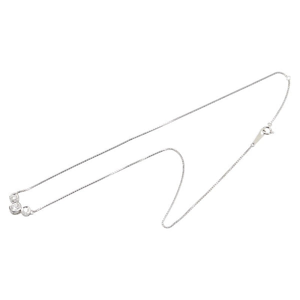 Pt850 プラチナ ダイヤ0.50ct ベネチアン チェーン ネックレス レディース 【中古】