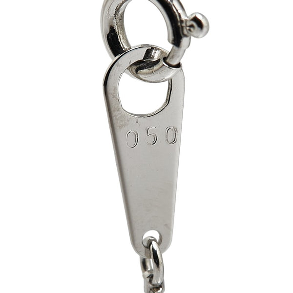 Pt850 プラチナ ダイヤ0.50ct ベネチアン チェーン ネックレス レディース 【中古】
