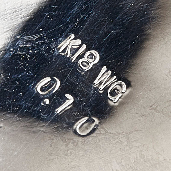 K18WG ホワイトゴールド ダイヤ0.10ct リーフ モチーフ ペンダントトップ レディース 【中古】