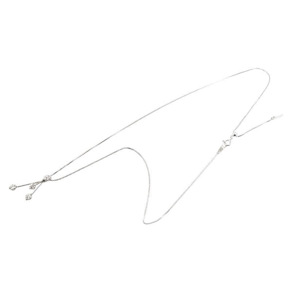 K18WG ホワイトゴールド ダイヤ0.70ct スイング ベネチアンチェーン ネックレス レディース 【中古】