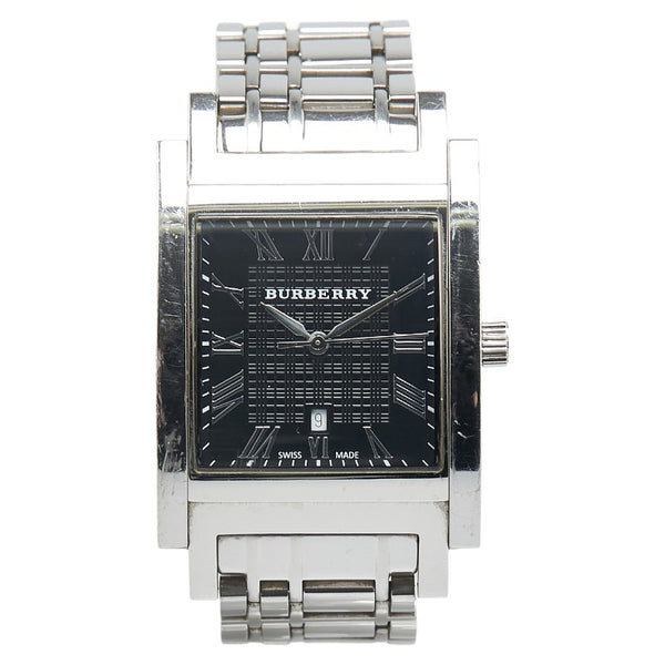 バーバリー 腕時計 BU1555 クオーツ ブラック文字盤 ステンレススチール メンズ BURBERRY 【中古】