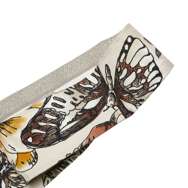 クリスチャンディオール フラワー ボタニカル ミッツァ スカーフ ベージュ ブラウン レディース Christian Dior 【中古】