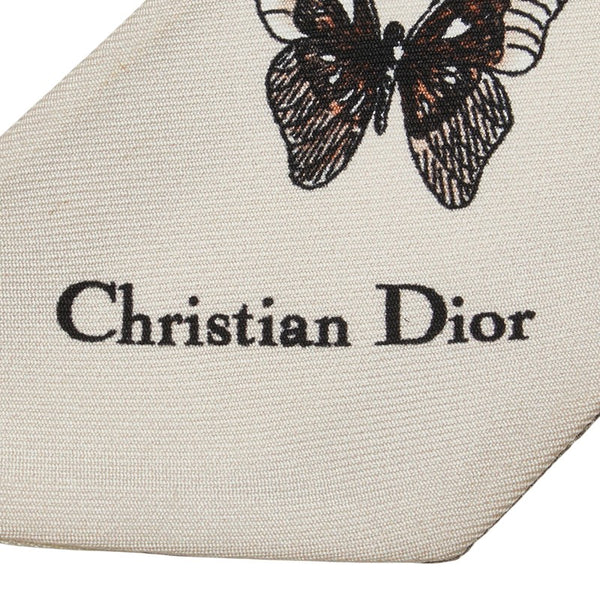 クリスチャンディオール フラワー ボタニカル ミッツァ スカーフ ベージュ ブラウン レディース Christian Dior 【中古】