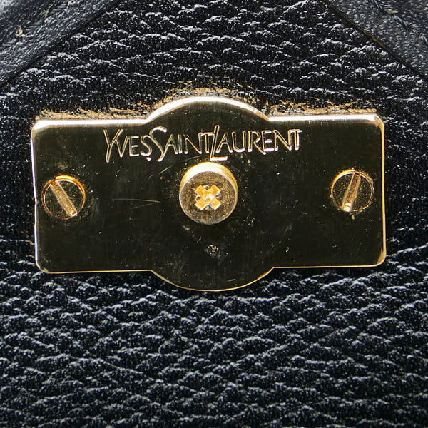 サンローラン 斜め掛け ショルダーバッグ ブラック レザー レディース SAINT LAURENT 【中古】