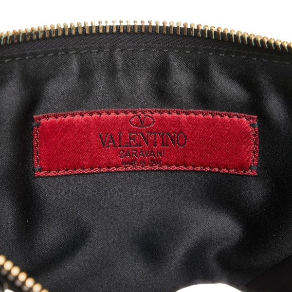 ヴァレンティノ ロックスタッズ ラブブレード ハート クラッチバッグ MW2P0269CTY ブラック レザー レディース VALENTINO 【中古】