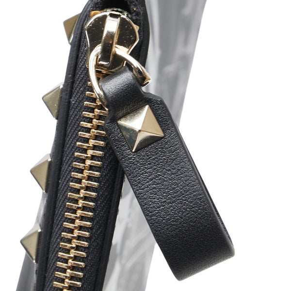 ヴァレンティノ ロックスタッズ ラブブレード ハート クラッチバッグ MW2P0269CTY ブラック レザー レディース VALENTINO 【中古】