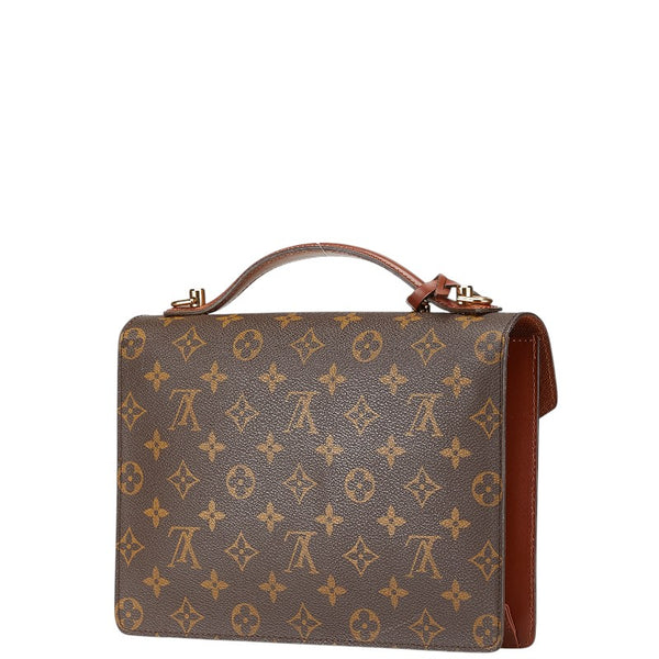 ルイ ヴィトン モノグラム モンソー26 ハンドバッグ ショルダーバッグ 2WAY M51187 ブラウン PVC レザー レディース LOUIS VUITTON 【中古】