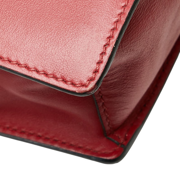 プラダ エレクトラ スタッズ 斜め掛け ショルダーバッグ  レッド レザー サフィアーノ レディース PRADA 【中古】