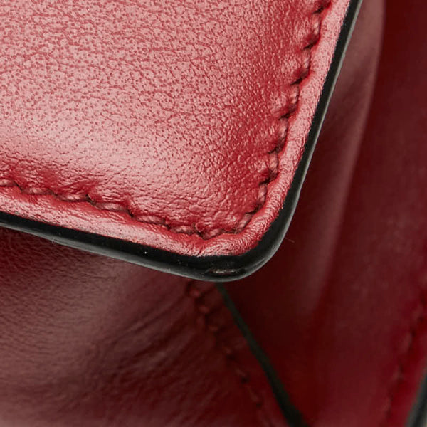 プラダ エレクトラ スタッズ 斜め掛け ショルダーバッグ  レッド レザー サフィアーノ レディース PRADA 【中古】