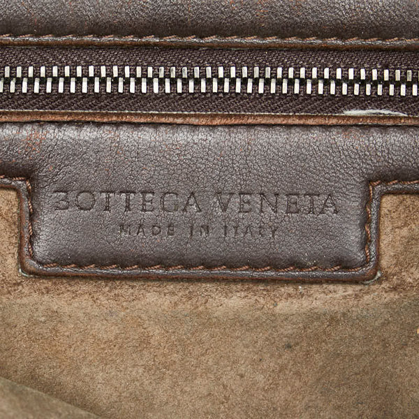 ボッテガヴェネタ イントレチャート ハンドバッグ トートバッグ ブラウン レザー レディース BOTTEGAVENETA 【中古】