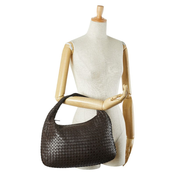 ボッテガヴェネタ イントレチャート ハンドバッグ トートバッグ ブラウン レザー レディース BOTTEGAVENETA 【中古】