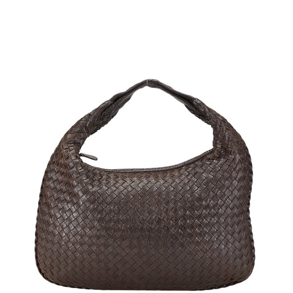 ボッテガヴェネタ イントレチャート ハンドバッグ トートバッグ ブラウン レザー レディース BOTTEGAVENETA 【中古】
