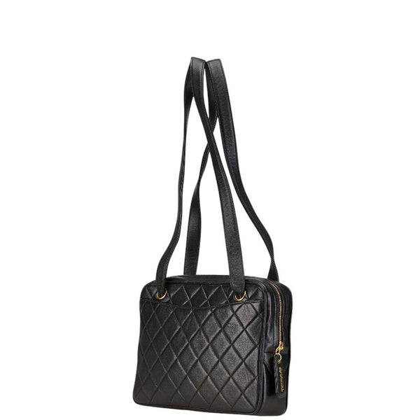 シャネル マトラッセ ショルダーバッグ ブラック ラムスキン レディース CHANEL 【中古】