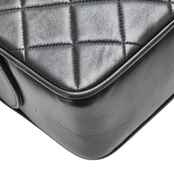 シャネル マトラッセ ショルダーバッグ ブラック ラムスキン レディース CHANEL 【中古】