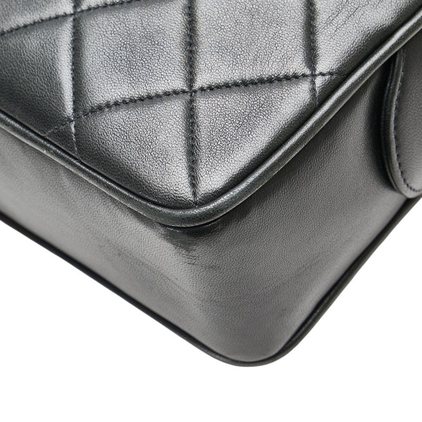 シャネル マトラッセ ショルダーバッグ ブラック ラムスキン レディース CHANEL 【中古】