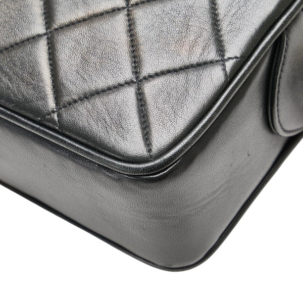 シャネル マトラッセ ショルダーバッグ ブラック ラムスキン レディース CHANEL 【中古】