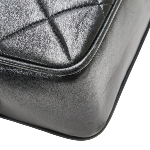 シャネル マトラッセ ショルダーバッグ ブラック ラムスキン レディース CHANEL 【中古】