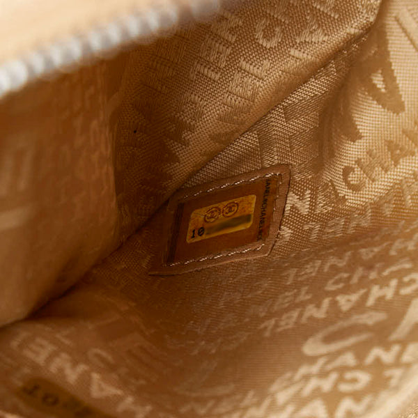 シャネル チョコバー ミニボストンバッグ ワンショルダーバッグ A26135 ベージュ キャビアスキン レディース CHANEL 【中古】