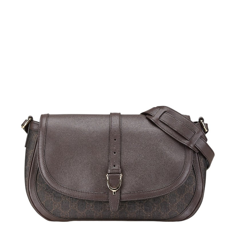 グッチ GGスプリーム 斜め掛け ショルダーバッグ  336748 ブラウン PVC レザー レディース GUCCI 【中古】