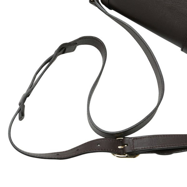 グッチ GGスプリーム 斜め掛け ショルダーバッグ  336748 ブラウン PVC レザー レディース GUCCI 【中古】