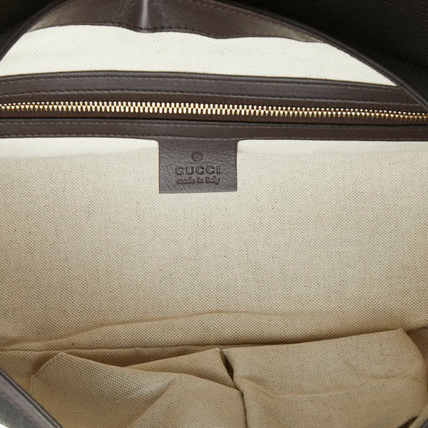 グッチ GGスプリーム 斜め掛け ショルダーバッグ  336748 ブラウン PVC レザー レディース GUCCI 【中古】