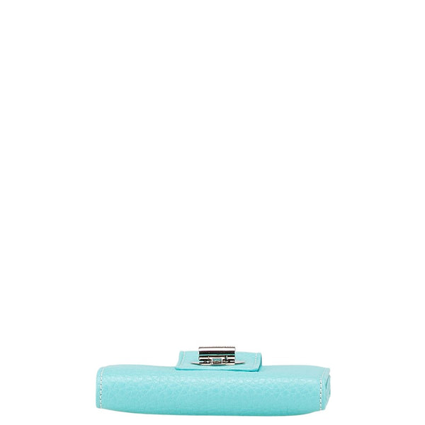 ティファニー 三つ折り財布 ライトブルー レザー レディース TIFFANY&Co. 【中古】