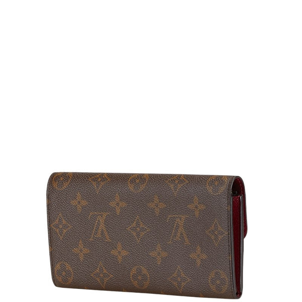 ルイ ヴィトン モノグラム ポルトフォイユ― エミリー 長財布 M60697 ブラウン ピンク PVC レザー レディース LOUIS VUITTON 【中古】