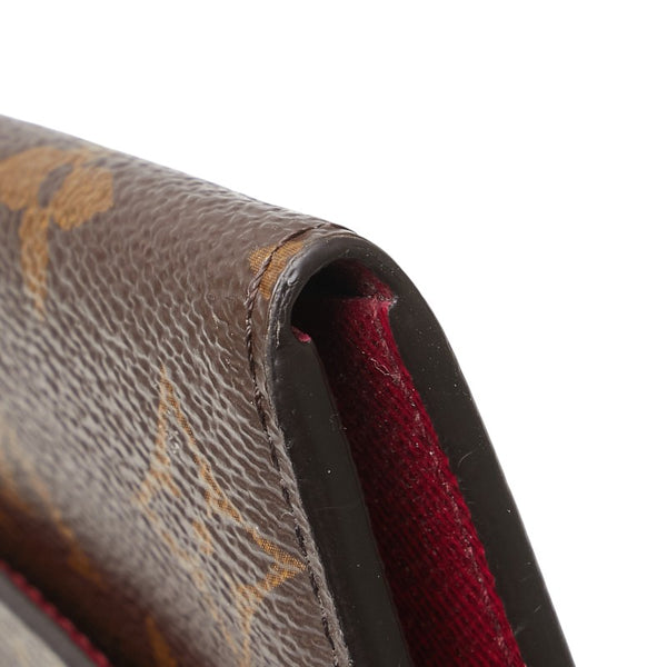 ルイ ヴィトン モノグラム ポルトフォイユ― エミリー 長財布 M60697 ブラウン ピンク PVC レザー レディース LOUIS VUITTON 【中古】
