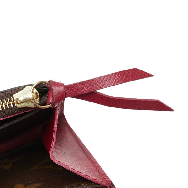 ルイ ヴィトン モノグラム ポルトフォイユ― エミリー 長財布 M60697 ブラウン ピンク PVC レザー レディース LOUIS VUITTON 【中古】