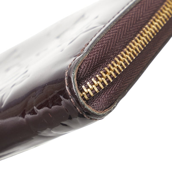ルイ ヴィトン モノグラム ヴェルニ ジッピーコインパース 長財布 M93607 アマラント パテントレザー レディース LOUIS VUITTON 【中古】