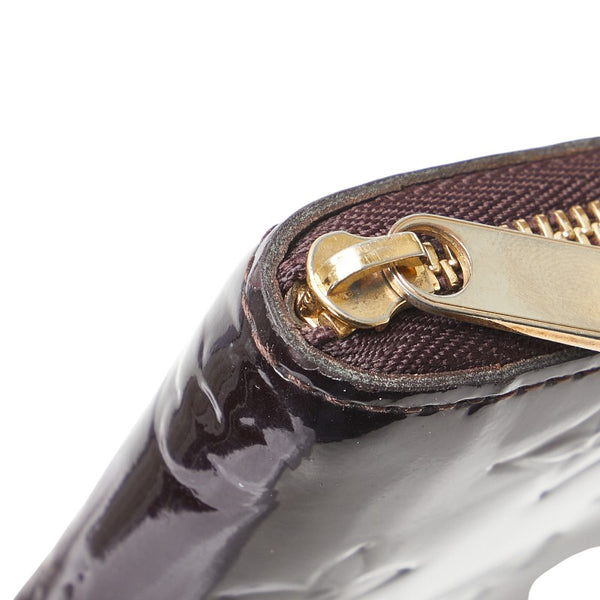 ルイ ヴィトン モノグラム ヴェルニ ジッピーコインパース 長財布 M93607 アマラント パテントレザー レディース LOUIS VUITTON 【中古】