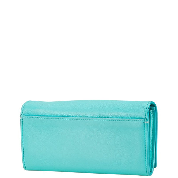 ティファニー 長財布 ライトブルー レザー レディース TIFFANY&Co. 【中古】