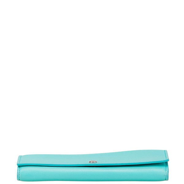 ティファニー 長財布 ライトブルー レザー レディース TIFFANY&Co. 【中古】