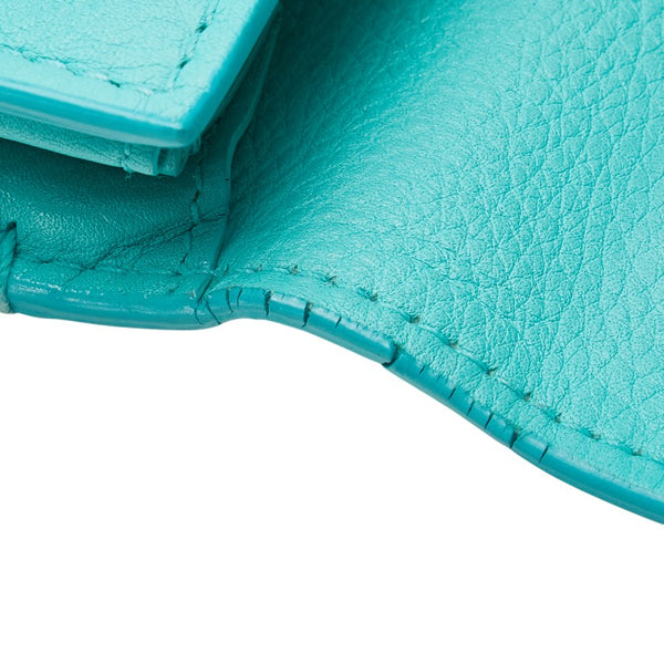 ティファニー 長財布 ライトブルー レザー レディース TIFFANY&Co. 【中古】