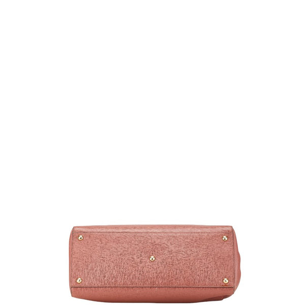 フェンディ トロワ トゥージュール ハンドバッグ ショルダーバッグ 2WAY 8BH250 ピンク レザー レディース FENDI 【中古】