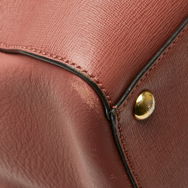 フェンディ トロワ トゥージュール ハンドバッグ ショルダーバッグ 2WAY 8BH250 ピンク レザー レディース FENDI 【中古】
