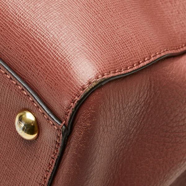 フェンディ トロワ トゥージュール ハンドバッグ ショルダーバッグ 2WAY 8BH250 ピンク レザー レディース FENDI 【中古】