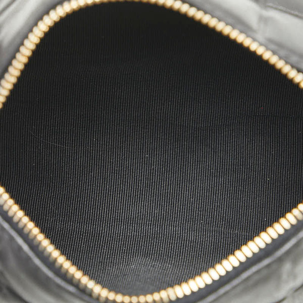 シャネル ココマーク チョコバー ポーチ ブラック ラムスキン レディース CHANEL 【中古】