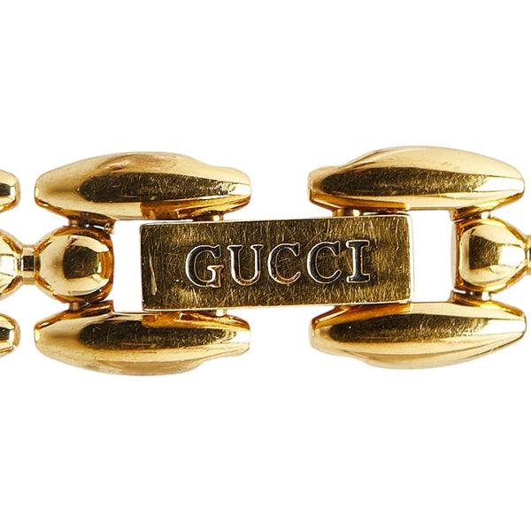 グッチ チェンジベゼル 腕時計 11/12.2 クオーツ ホワイト文字盤 ステンレススチール レディース GUCCI 【中古】